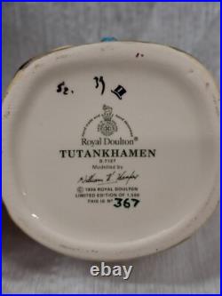 Royal Doulton Character Jug Small- Tutankhamen D7127 # 367 of 1500 In Box