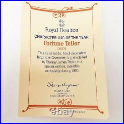 Royal Doulton Character Jug The Fortune Teller D6874 Jug of the Year 1991 COA