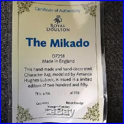 Royal Doulton Character Jug-The Mikado- RARE- 111/250 with Certificate