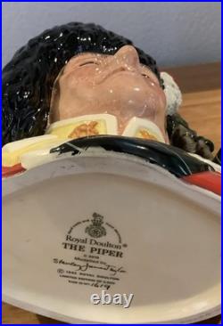 Royal Doulton Character Jug The Piper D6918 Large 1992 Limited Ed. WithCOA