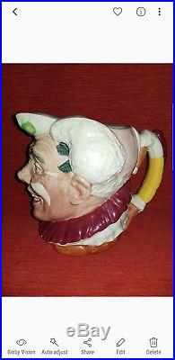 Royal Doulton Character Jug The White Haired Clown D6322 Mint