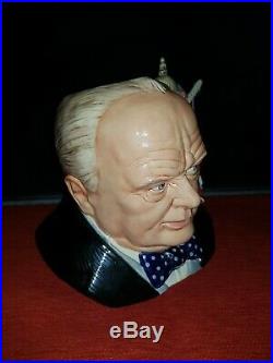 Royal Doulton Character Jug Winston Churchill D7298 C. J. Y Mint in box with cert