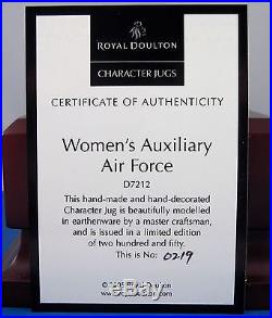 Royal Doulton Character Jug Women's Auxiliary Air Force D7212 MIB