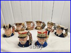 Royal Doulton Character Jugs First World War Military Leaders All eight 81/100