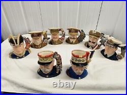 Royal Doulton Character Jugs First World War Military Leaders All eight 81/100