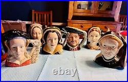 Royal Doulton Character Jugs, King Henry VIII and Five Of His Six Wives