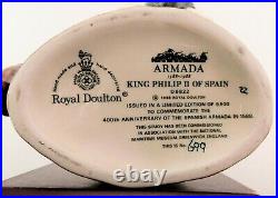 Royal Doulton Character Jugs King Philip and QE I D6821&22