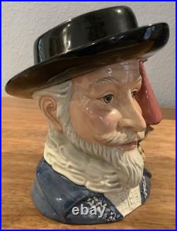 Royal Doulton Character Sir Walter Raleigh D7169 Large 2002 Jug of the Year