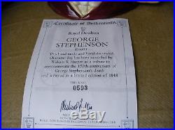 Royal Doulton Character Toby Jug George Stephenson Limited Edition RARE