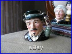 Royal Doulton Character Toby Jug Rare Sherlock Holmes Tiny Tinies Set MINT