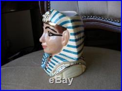 Royal Doulton Character Toby Jugs Tutankhamen + Ankhesanamun Rare Small MINT