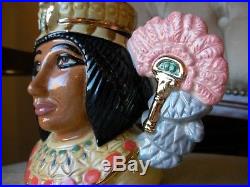 Royal Doulton Character Toby Jugs Tutankhamun + Ankhesanamun Rare Small MINT