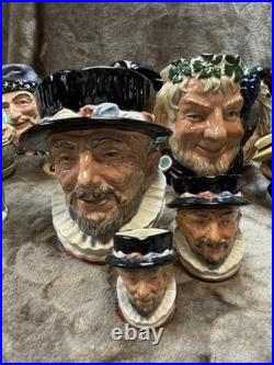 Royal Doulton Character jugs Set of 3 Beefeater English Translucent China