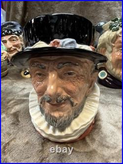Royal Doulton Character jugs Set of 3 Beefeater English Translucent China