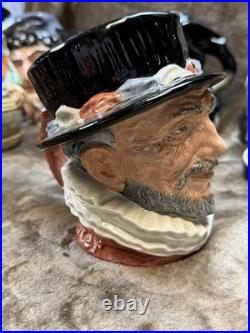 Royal Doulton Character jugs Set of 3 Beefeater English Translucent China