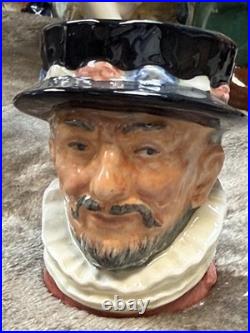 Royal Doulton Character jugs Set of 3 Beefeater English Translucent China