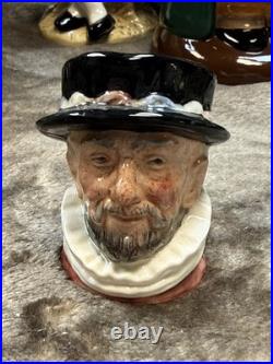 Royal Doulton Character jugs Set of 3 Beefeater English Translucent China