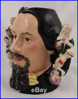 Royal Doulton Charles Dickens D6939 Large 7 Toby Jug Double Handle Signed LE