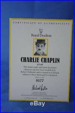 Royal Doulton Charlie Chaplin D7145 Style Two Ltd Ed Character Jug Box/cert