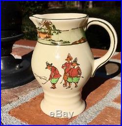 Royal Doulton Chas Crombie Golf Golfers Baluster Jug 5 Inches Free Shipping