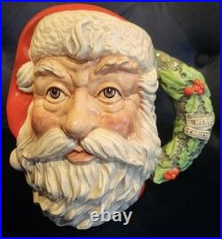 Royal Doulton Christmas Santa Character Jug D6690 Large 1982 England Mint