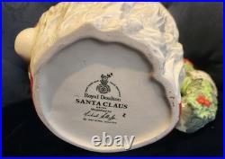 Royal Doulton Christmas Santa Character Jug D6690 Large 1982 England Mint