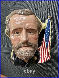 Royal Doulton Civil War Ulysses S. Grant & Robert E. Lee Toby Jug Mug 7'' New