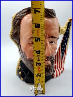 Royal Doulton Civil War Ulysses S. Grant & Robert E. Lee Toby Jug Mug 7in