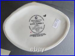 Royal Doulton Classics KING JAMES I D7181 Large Character Toby Jug COA