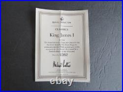 Royal Doulton Classics KING JAMES I D7181 Large Character Toby Jug COA