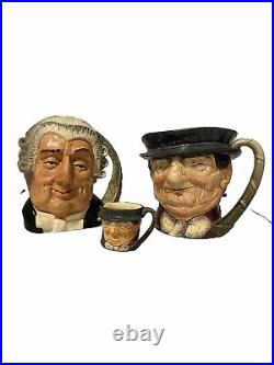 Royal Doulton Collection Of 3 With Tony Weller Musical Jug 6.5 From 1937 1939