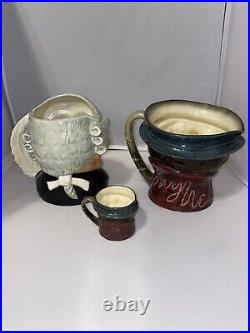 Royal Doulton Collection Of 3 With Tony Weller Musical Jug 6.5 From 1937 1939