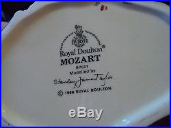 Royal Doulton Composers Mozart Large Character Toby Jug / D7031/ England c. 1996
