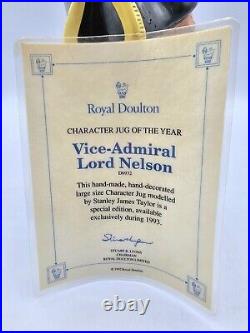 Royal Doulton D6932 Vice Admiral Lord Nelson 1993 Character Jug of The Year