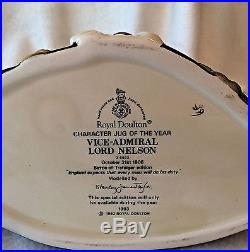 Royal Doulton D6932 Vice Admiral Lord Nelson- Character Jug Of The Year 1993