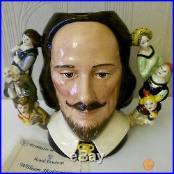 Royal Doulton D6933 WILLIAM SHAKESPEARE Large Character Jug Ltd Edition of 2500