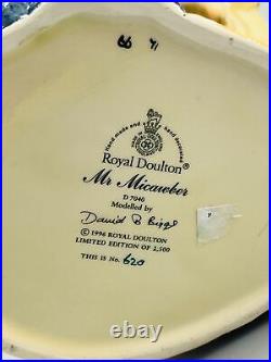 Royal Doulton D7040 Mr. Micawber Toby Character Jug Mug Limited Edition #620