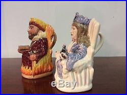 Royal Doulton D7070 & D7071 The Fire King and The Ice Queen Toby Jug Pair