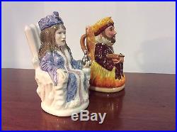 Royal Doulton D7070 & D7071 The Fire King and The Ice Queen Toby Jug Pair