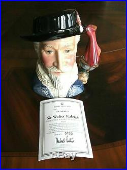 Royal Doulton D7169 Sir Walter Raleigh Jug Of Year 2002 Only 1000 Made Mint Cond