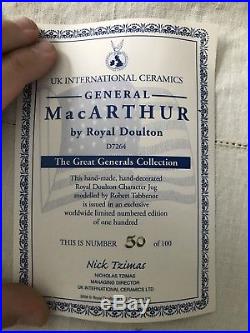 Royal Doulton D7264 General Macarthur Rare Large Character Jug 50/100