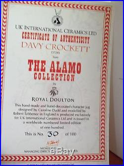 Royal Doulton Davy Crockett Large Character Jug D7293 Alamo Collection 30/100