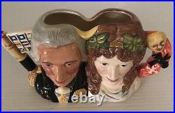 Royal Doulton Double Character Jug LORD NELSON & LADY HAMILTON D7092 with COA