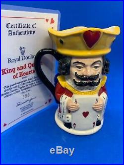Royal Doulton Double Sided Toby Jug! King & Queen Of Hearts! D7037! Mint! Rare