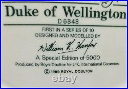 Royal Doulton Duke Of Wellington Toby Jug D6484 Great Generals Spec Edit 7 MINT
