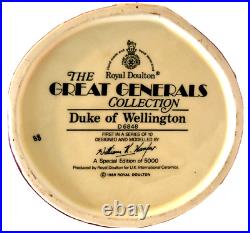 Royal Doulton Duke Of Wellington Toby Jug D6484 Great Generals Special Edition