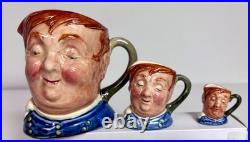 Royal Doulton Fat Boy Set of three Toby Jugs- RARE SET