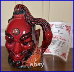 Royal Doulton Flambe Character Jug Aladdin's Genie D6971 withcert