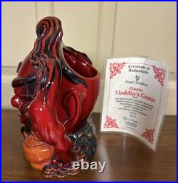 Royal Doulton Flambe Character Jug Aladdin's Genie D6971 withcert