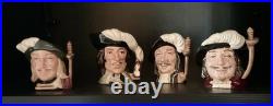 Royal Doulton Four Musketeers Toby Jugs 4 Inch